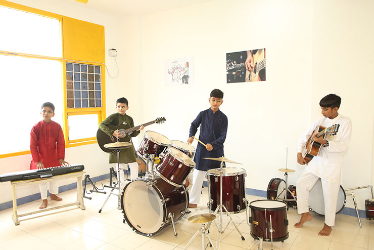Students Playing Music